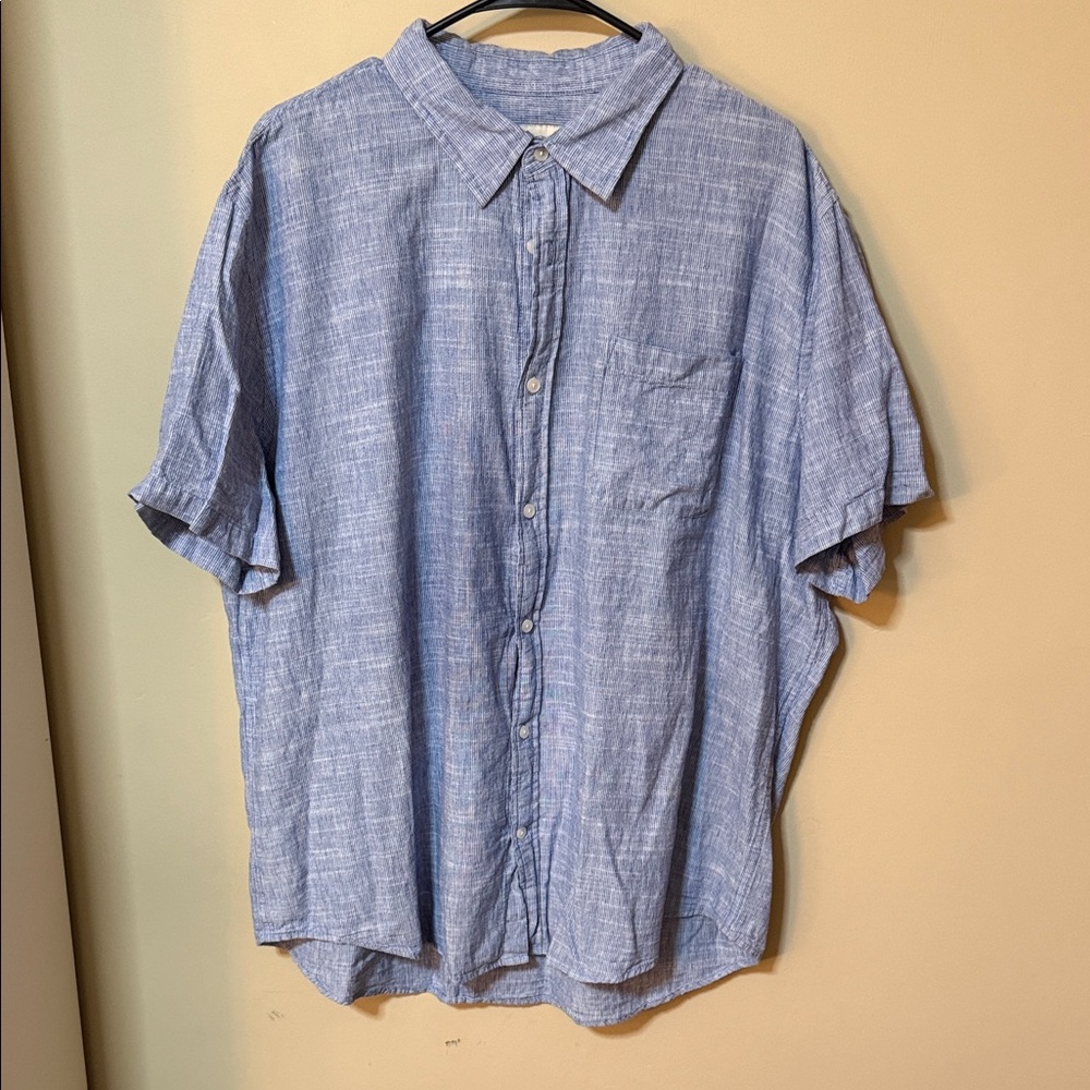St. John's Bay Light Blue Casual Button Down Shirt
